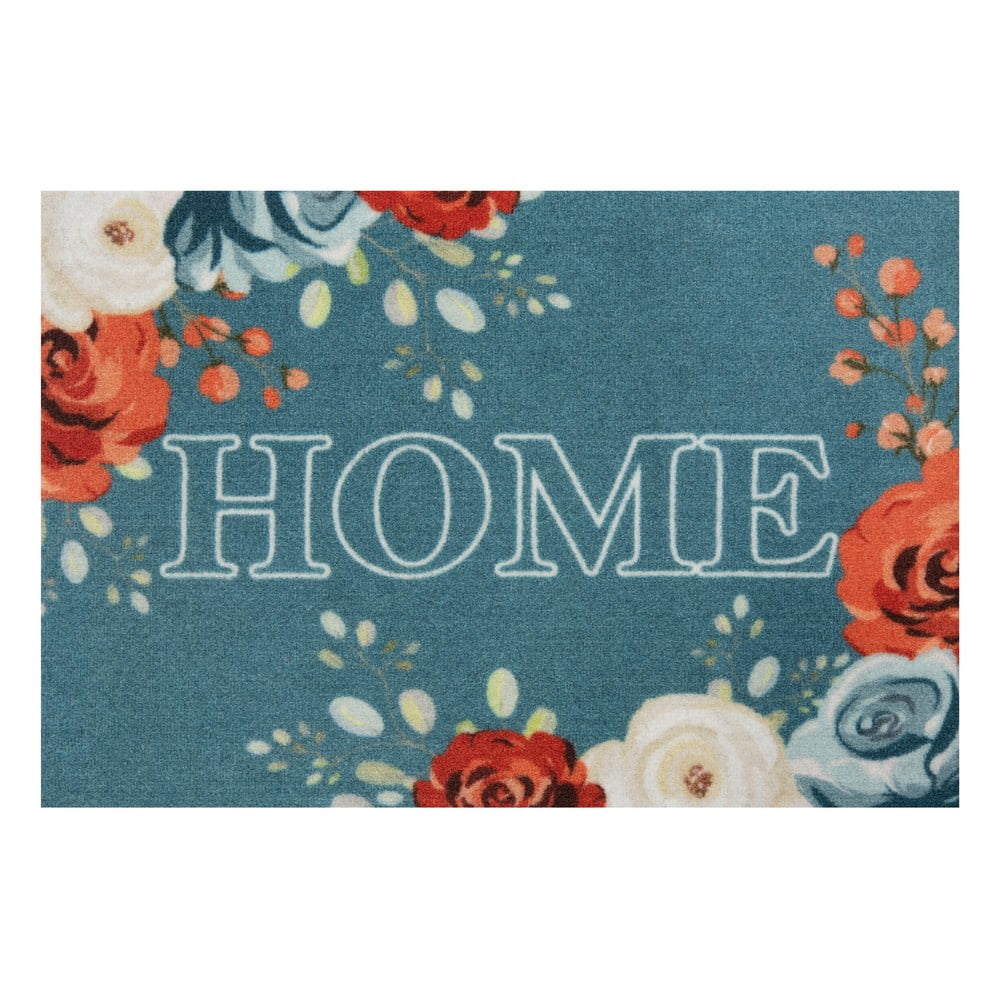 Modrá rohožka Hanse Home Flower Home 40 x 60 cm