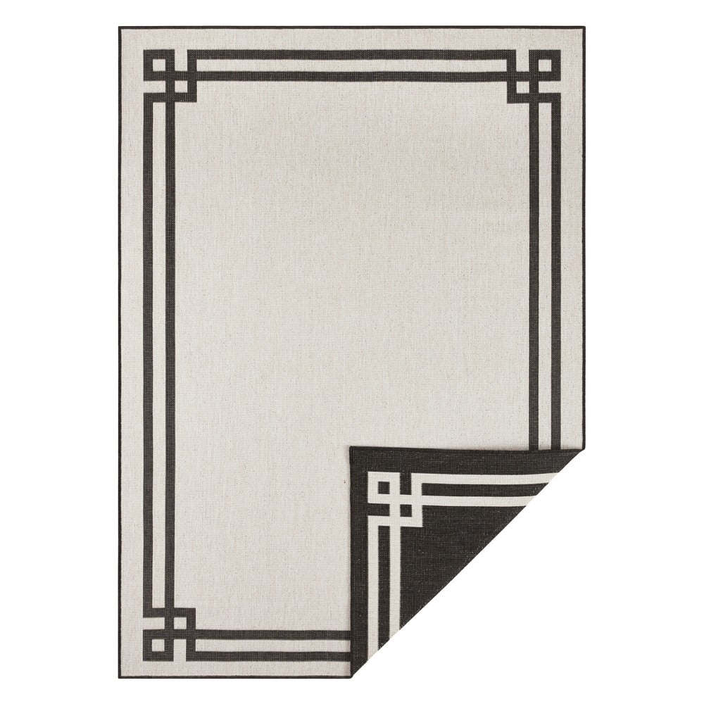 Čierno-krémový vonkajší koberec NORTHRUGS Manito 120 x 170 cm