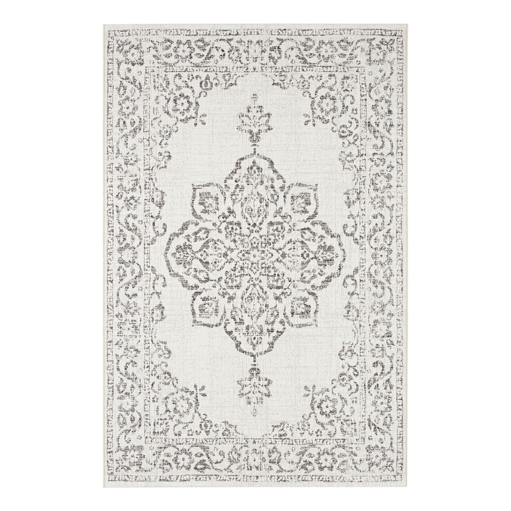 Sivo-krémový vonkajší koberec NORTHRUGS Tilos 200 x 290 cm