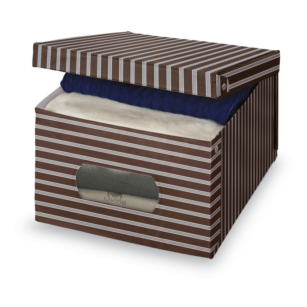 Hnedo-sivý úložný box Domopak Living 24 × 50 cm