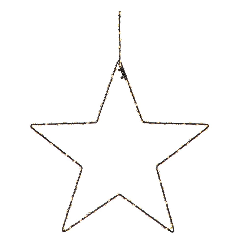 Čierna vianočná závesná svetelná dekorácia Markslöjd Alpha Star výška 45 cm