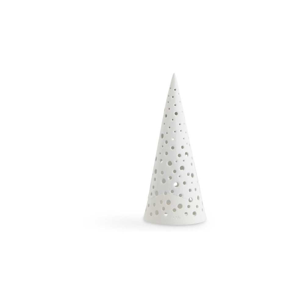 Biely vianočný svietnik z kostného porcelánu Kähler Design Nobili výška 19 cm
