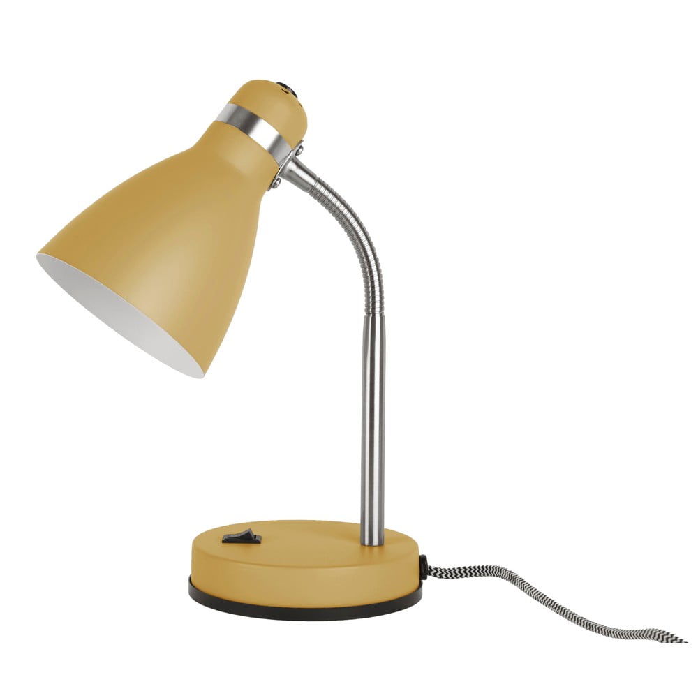 Žltá stolová lampa Leitmotiv Study výška 30 cm