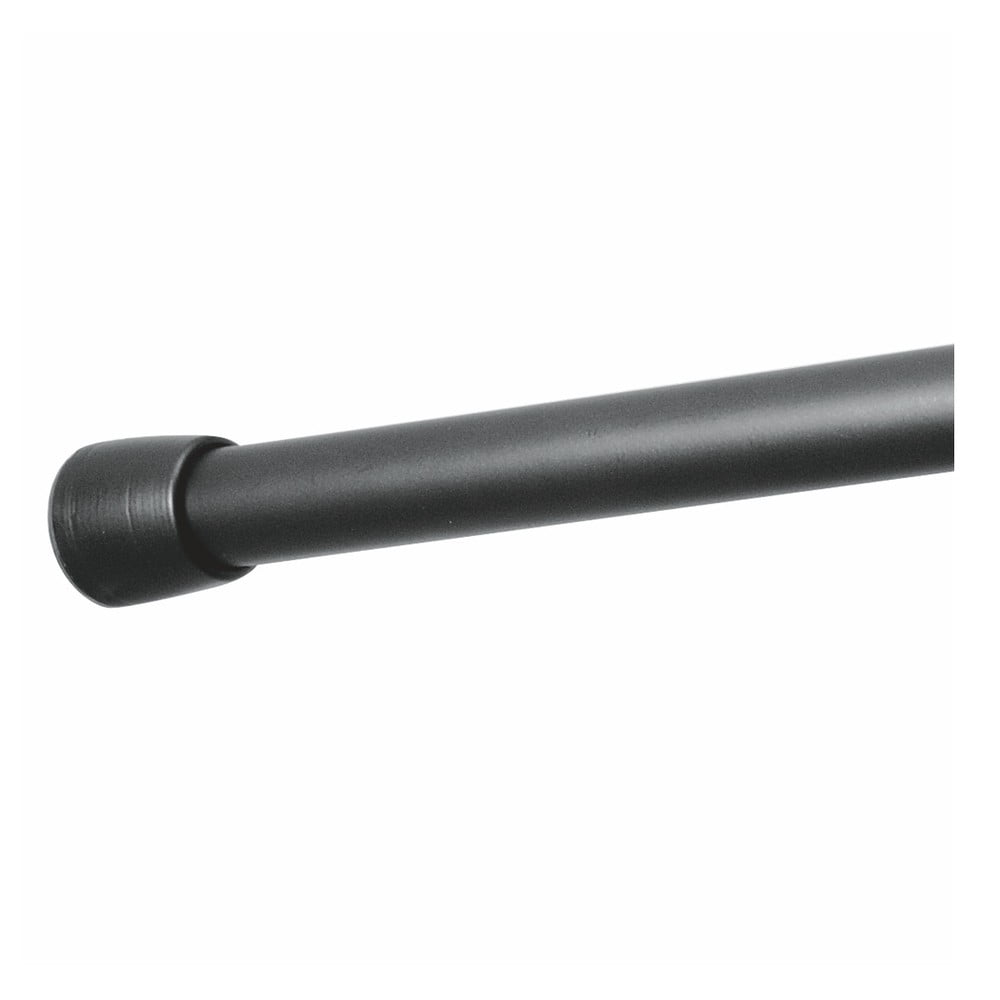Čierna tyč na sprchový záves s nastaviteľnou dĺžkou InterDesign Cameo 127 - 221 cm