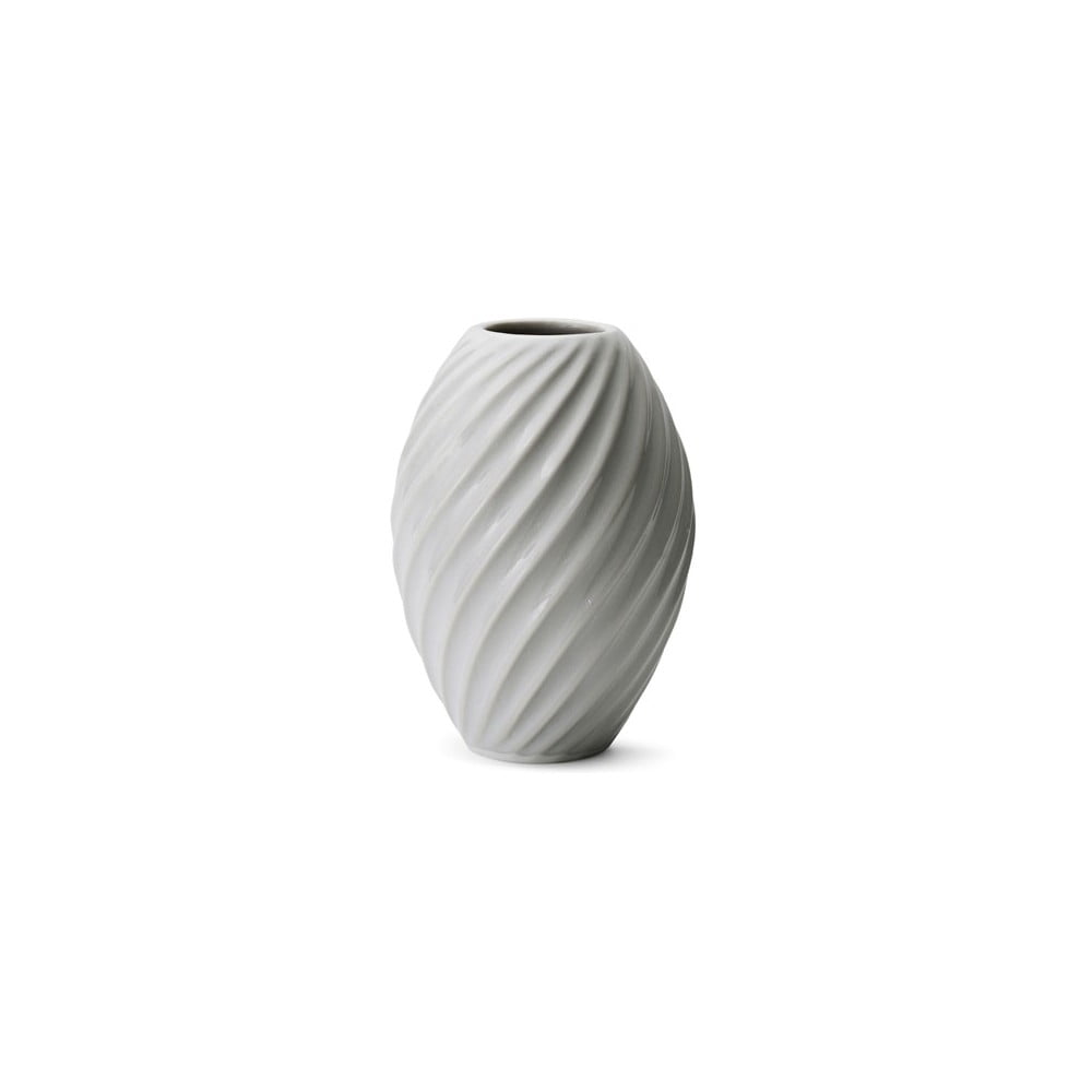 Biela porcelánová váza Morsø River výška 16 cm