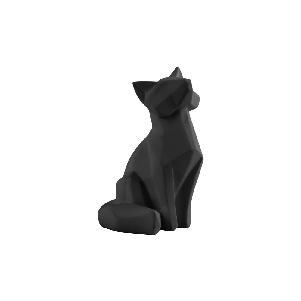 Matne čierna soška PT LIVING Origami Fox výška 15 cm
