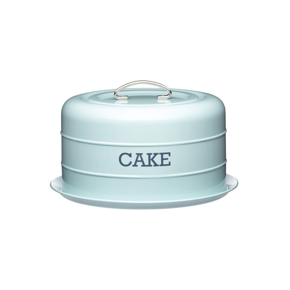 Modrá plechová dóza na koláč Kitchen Craft Nostalgia ⌀ 285 cm
