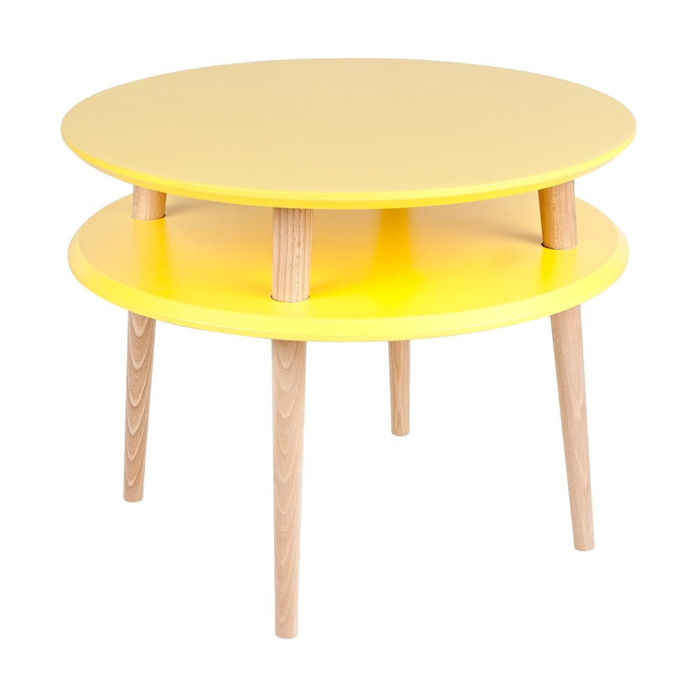 Žltý konferenčný stolík Ragaba UFO ⌀ 57 cm