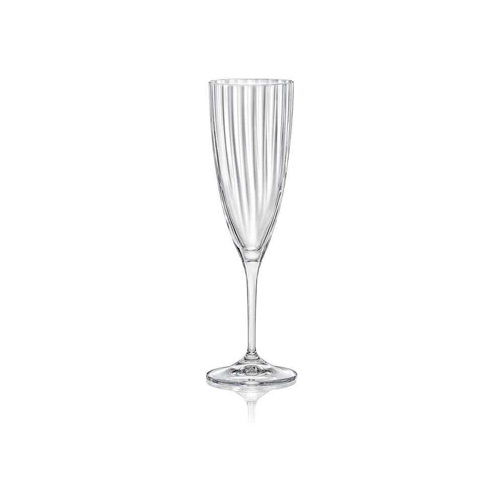 Súprava 6 pohárov na šampanské Crystalex Kate Optic 220 ml