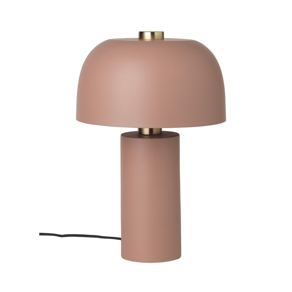 Ružová stolová lampa Cozy living Lulu výška 37 cm