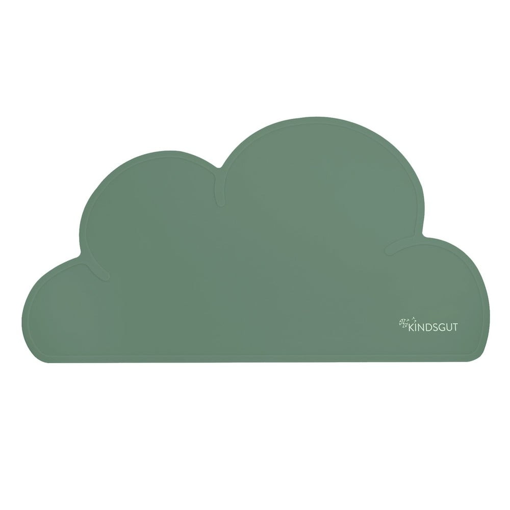 Zelené silikónové prestieranie Kindsgut Cloud 49 x 27 cm