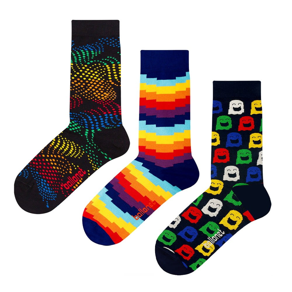 Set 3 párov ponožiek Ballonet Socks Ghost v darčekovom balení veľkosť 36 - 40