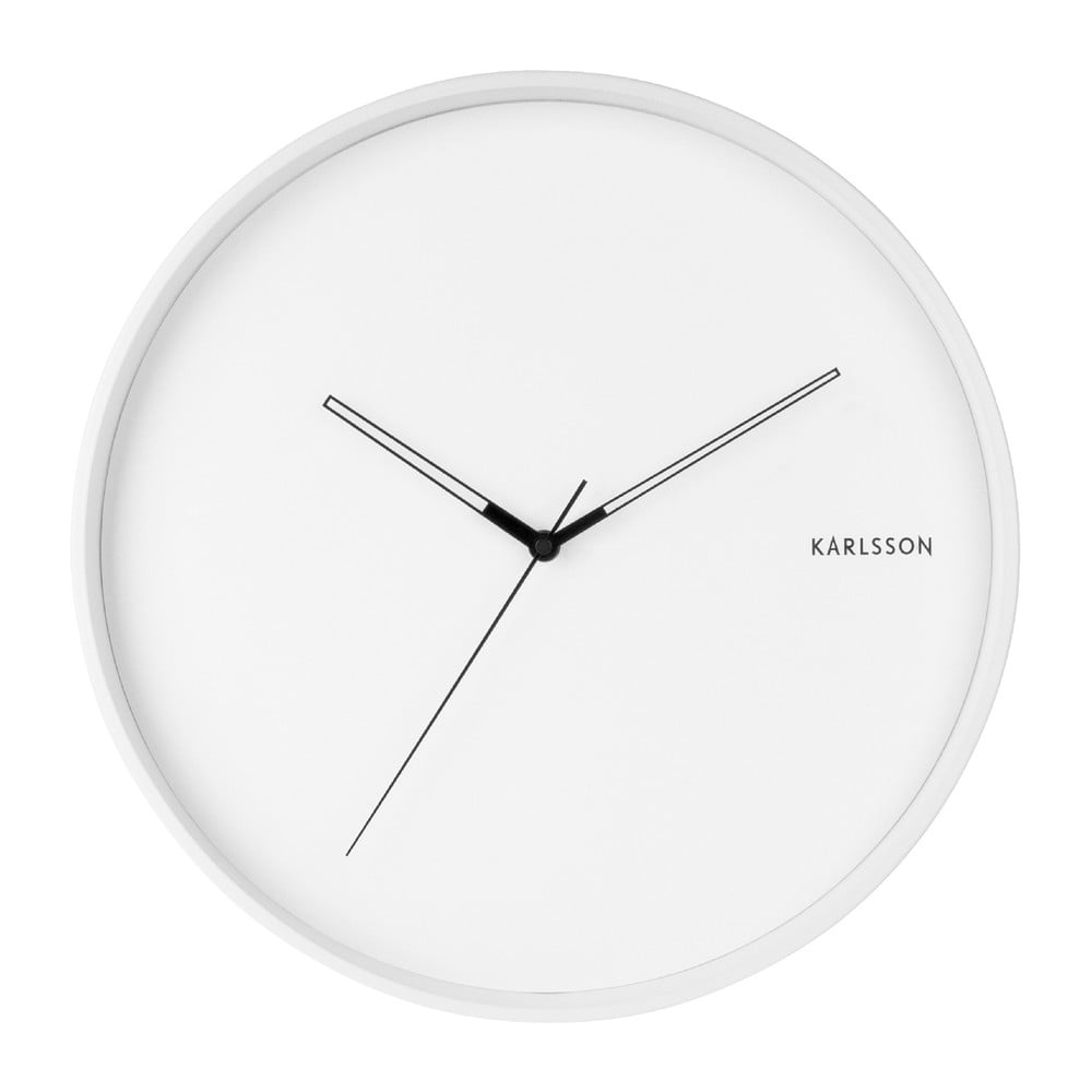 Biele nástenné hodiny Karlsson Hue ø 40 cm