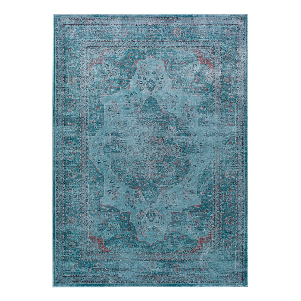 Modrý koberec z viskózy Universal Lara Aqua 160 x 230 cm