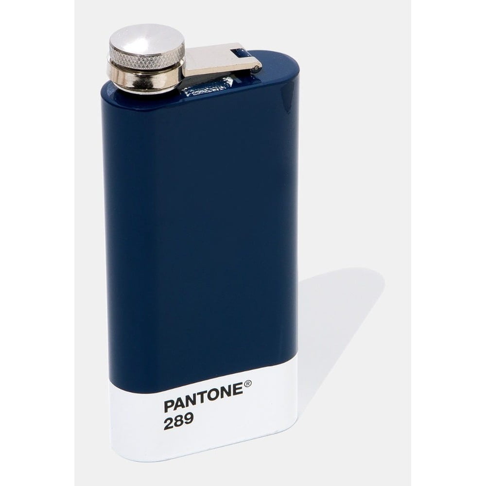 Tmavomodrá ploská fľaša Pantone 150 ml