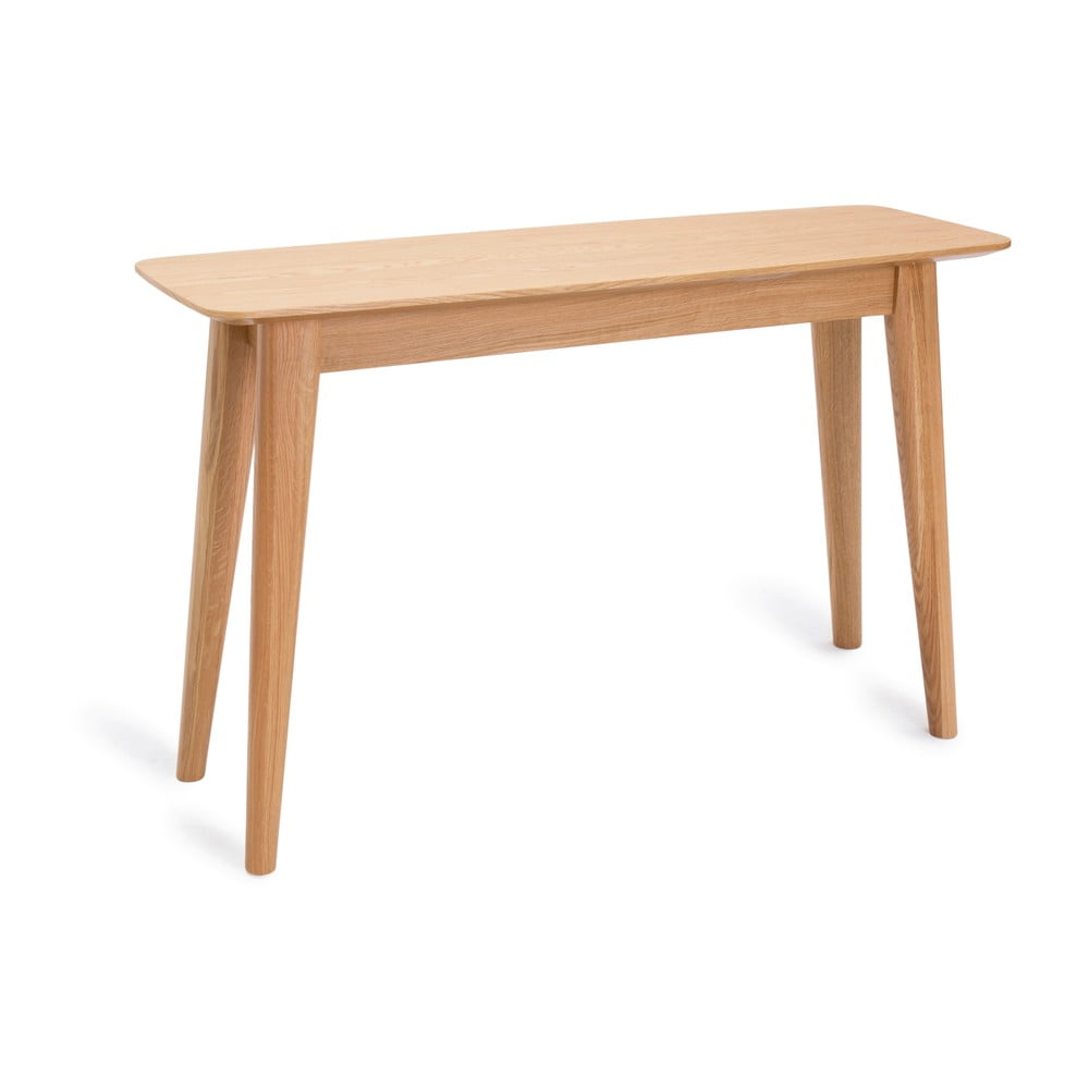 Konzolový stolík s nohami z dubového dreva Unique Furniture Rho 120 x 40 cm