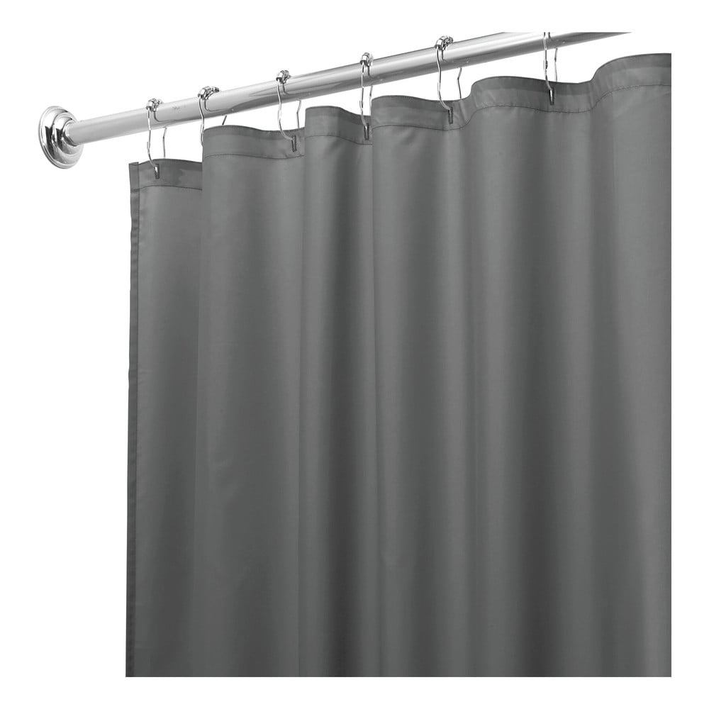 Sivý sprchový záves iDesign 180 x 200 cm