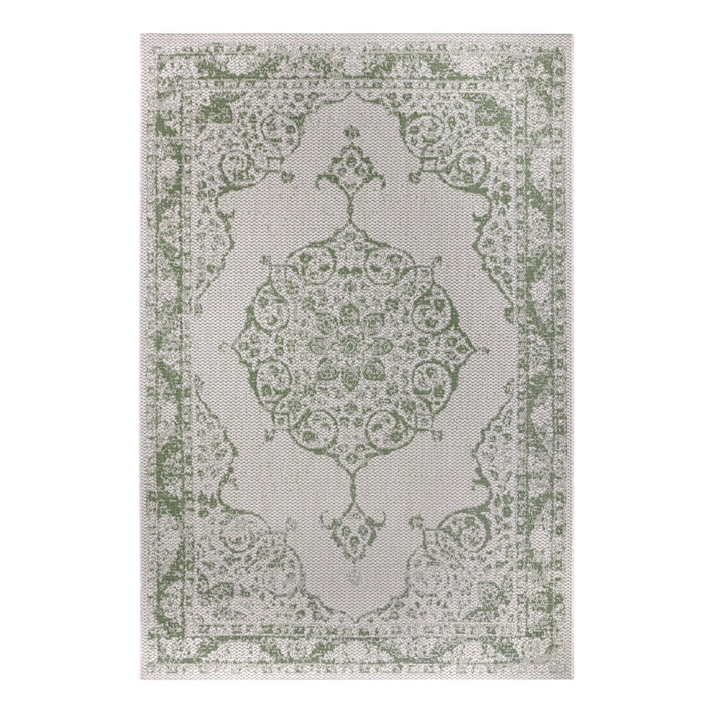 Zeleno-béžový vonkajší koberec Ragami Oslo 80 x 150 cm