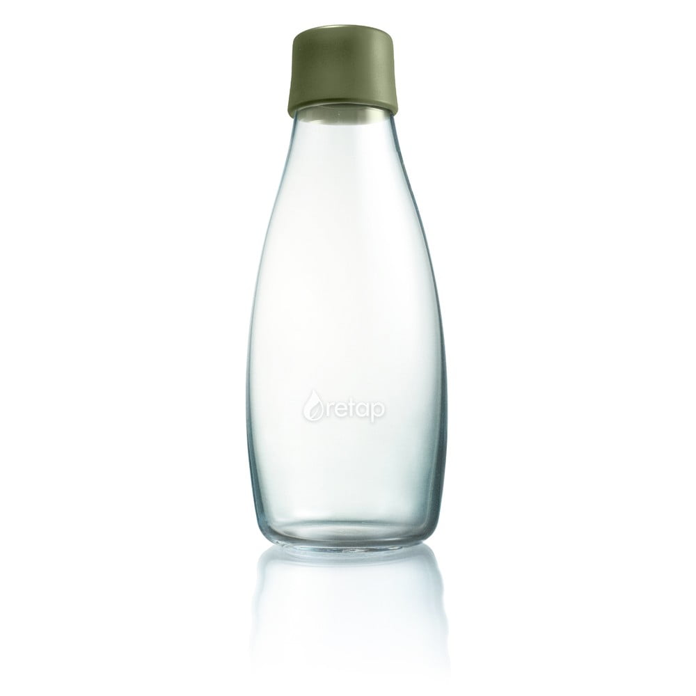 Tmavozelená sklenená fľaša ReTap s doživotnou zárukou 500 ml