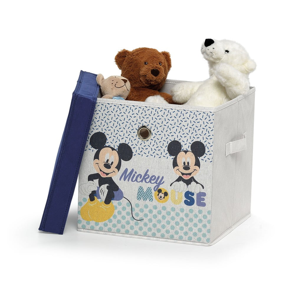 Detský textilný úložný box s víkem Domopak Disney Mickey 30 x 30 x 30 cm