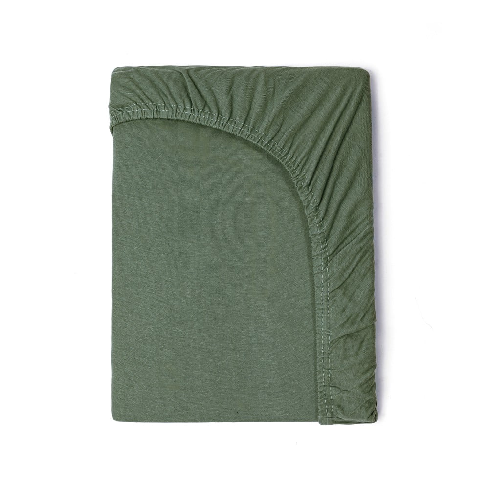 Detská zelená bavlnená elastická plachta Good Morning 70 x 140150 cm
