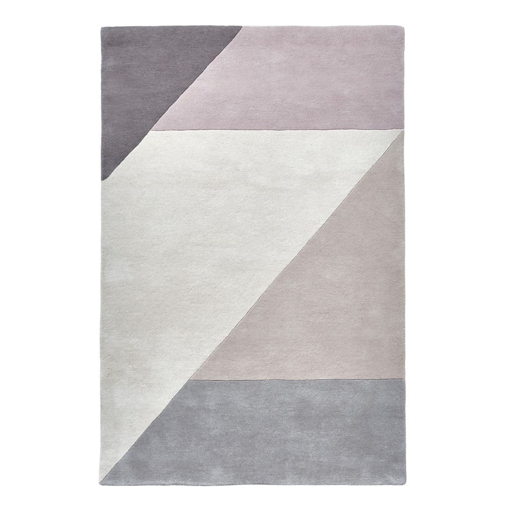 Sivý vlnený koberec Think Rugs Elements 120 x 170 cm