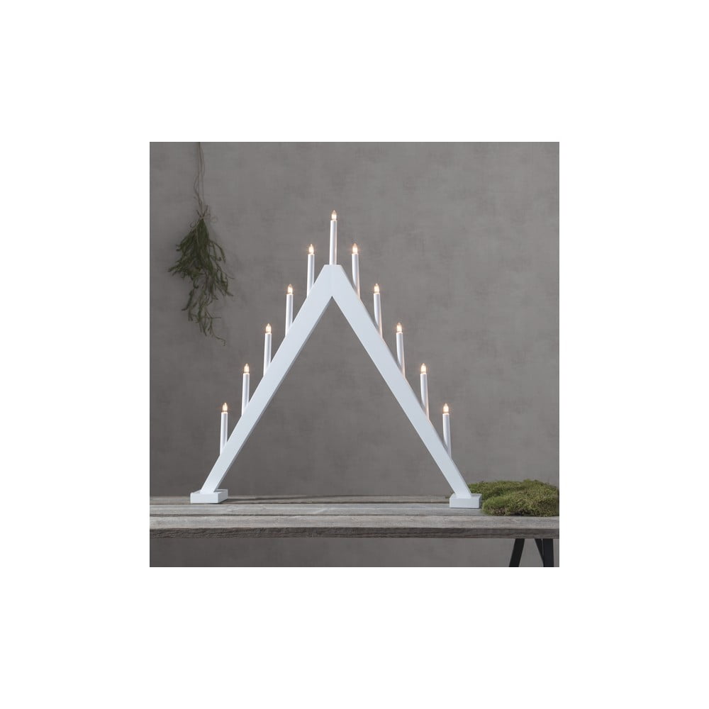 Biely vianočný LED svietnik Star Trading Trill výška 79 cm