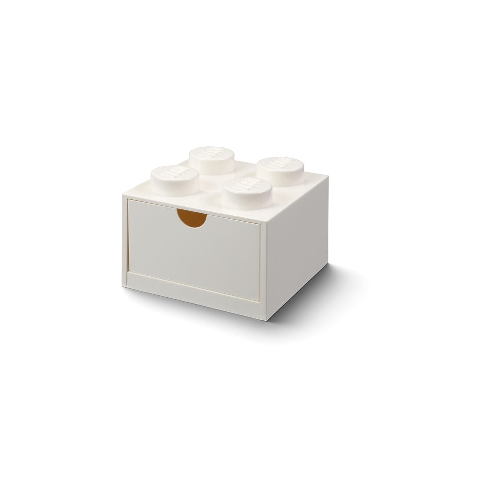 Biely stolový box so zásuvkou LEGO® Brick 158 x 113 cm