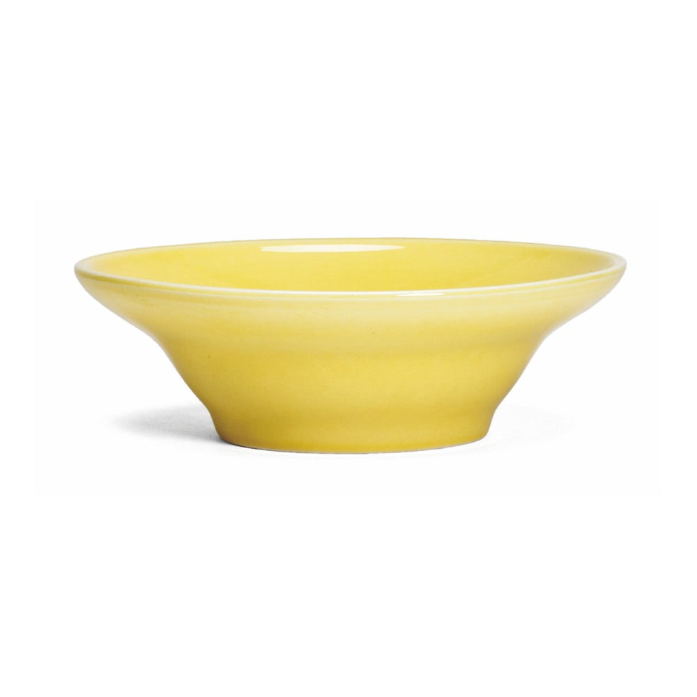 Žltý kameninový polievkový tanier Kähler Design Ursula ⌀ 20 cm