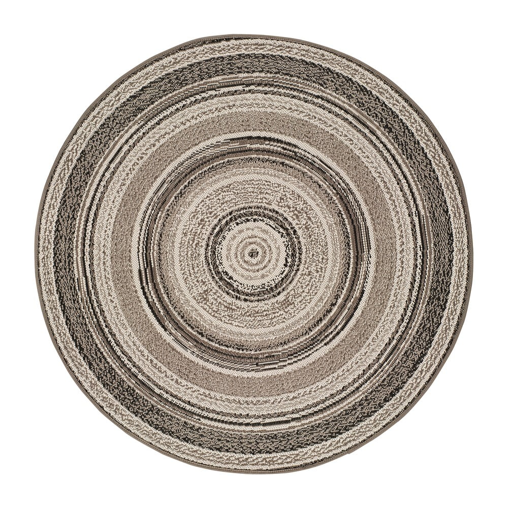 Sivý vonkajší koberec Universal Verdi ⌀ 120 cm