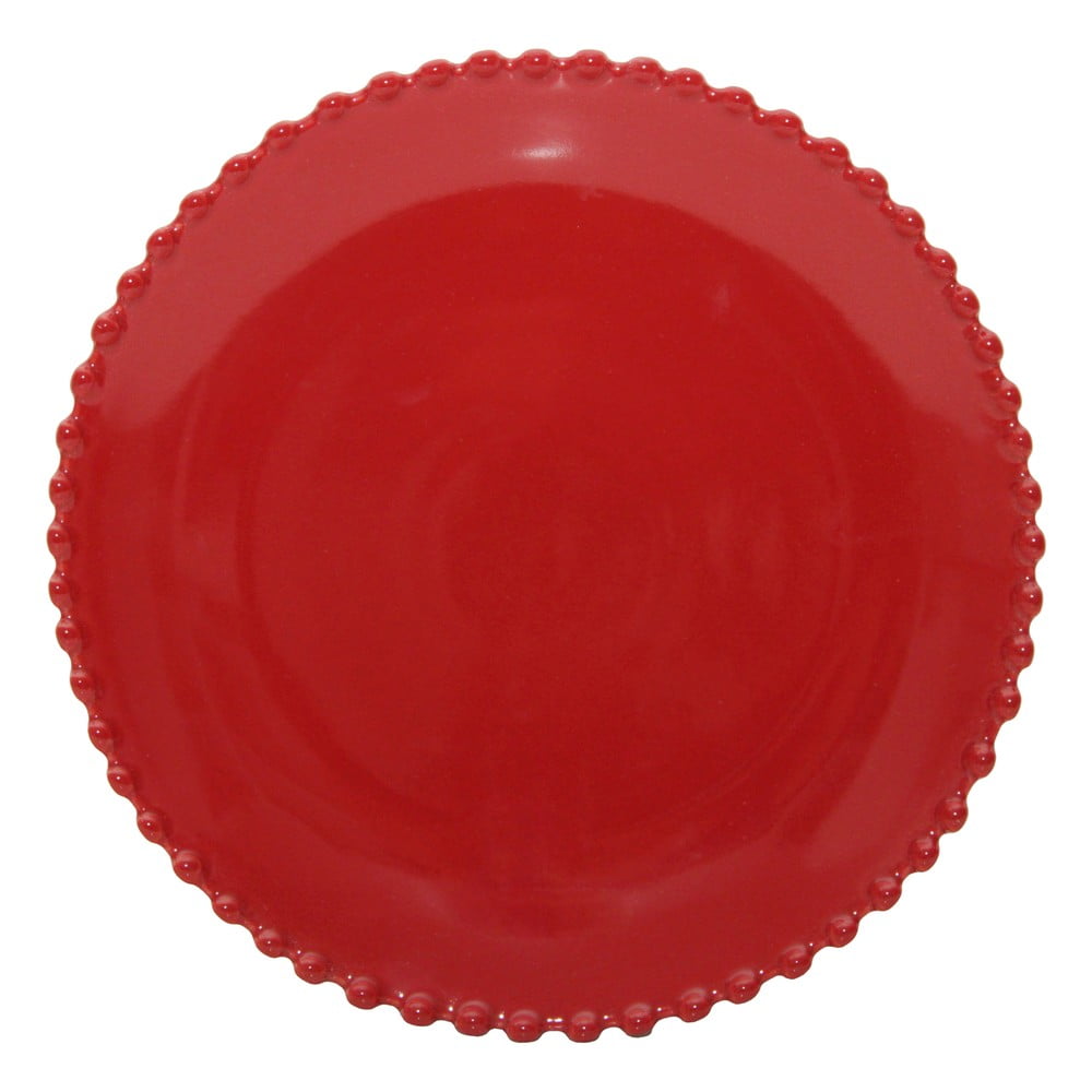 Rubínovočervený kameninový dezertný tanier Costa Nova Pearlrubi ø 22 cm