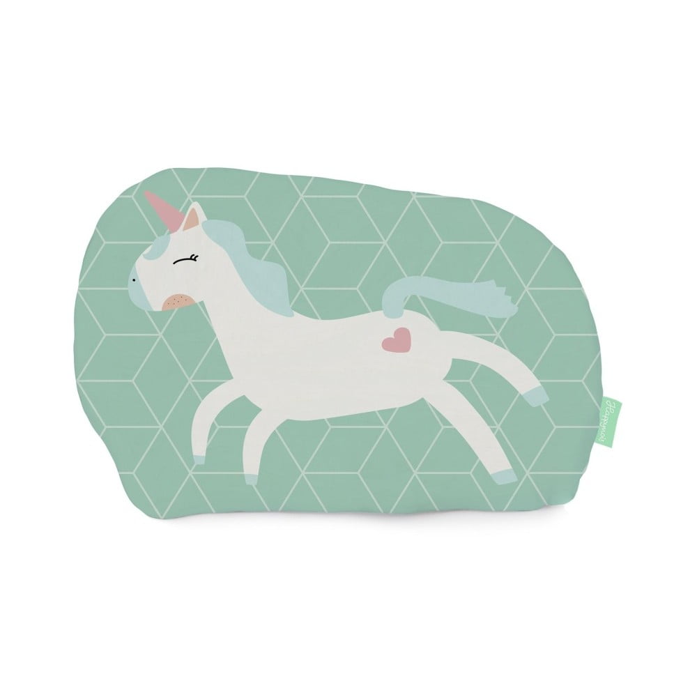 Vankúšik z čistej bavlny Happynois Unicorn 40 × 30 cm