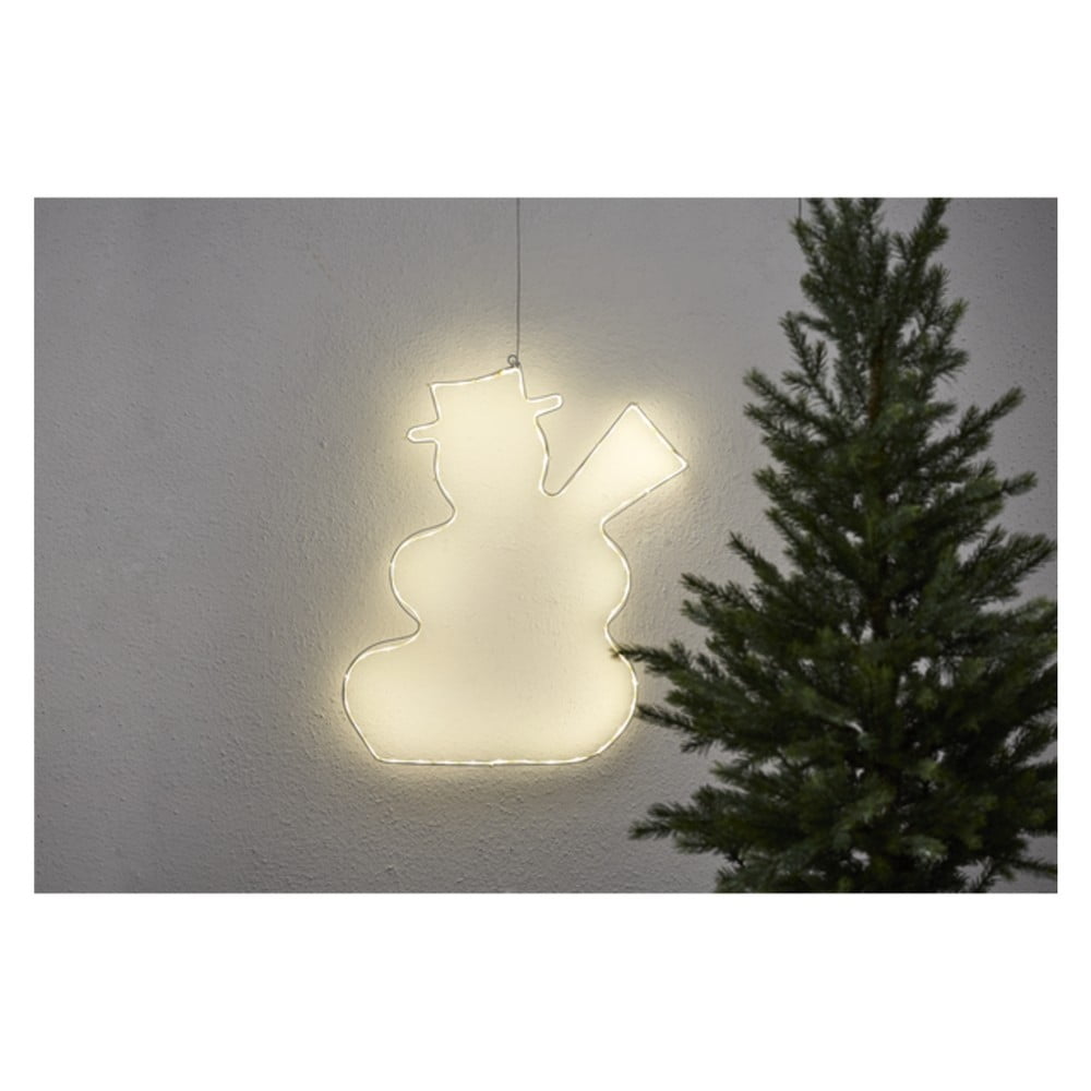Závesná svietiaca LED dekorácia Star Trading Lumiwall Snowman výška 50 cm