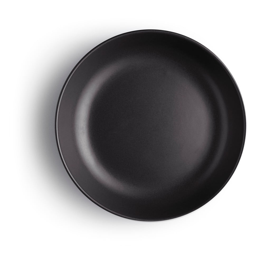 Čierny kameninový hlboký tanier Eva Solo Nordic 20 cm