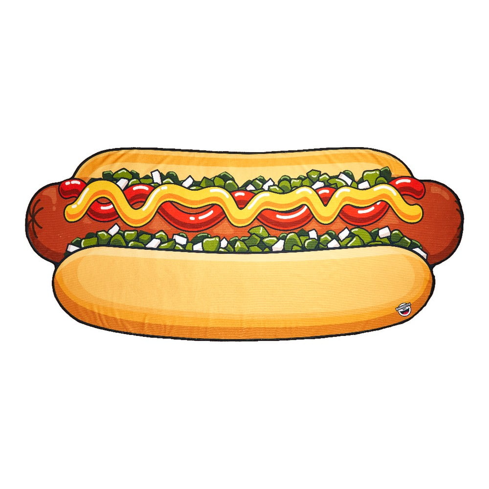 Plážová deka v tvare hot dogu Big Mouth Inc 2159 x 955 cm