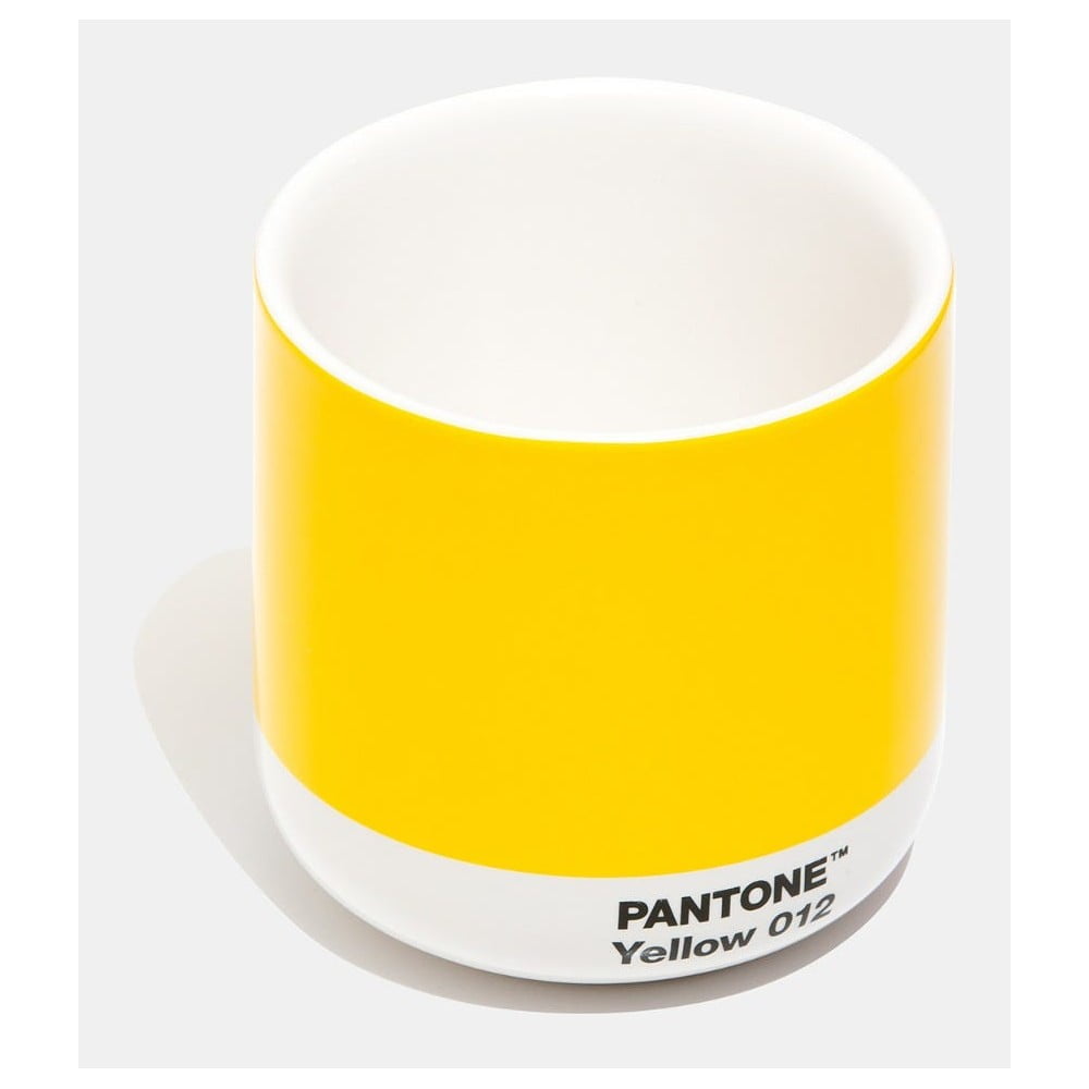 Žltý keramický termohrnček Pantone Cortado 175 ml