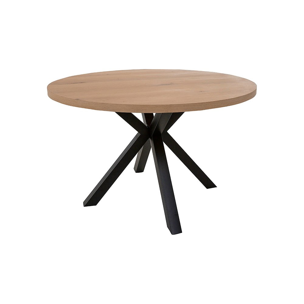 Okrúhly jedálenský stôl s čiernymi nohami Canett Maison ø 120 cm
