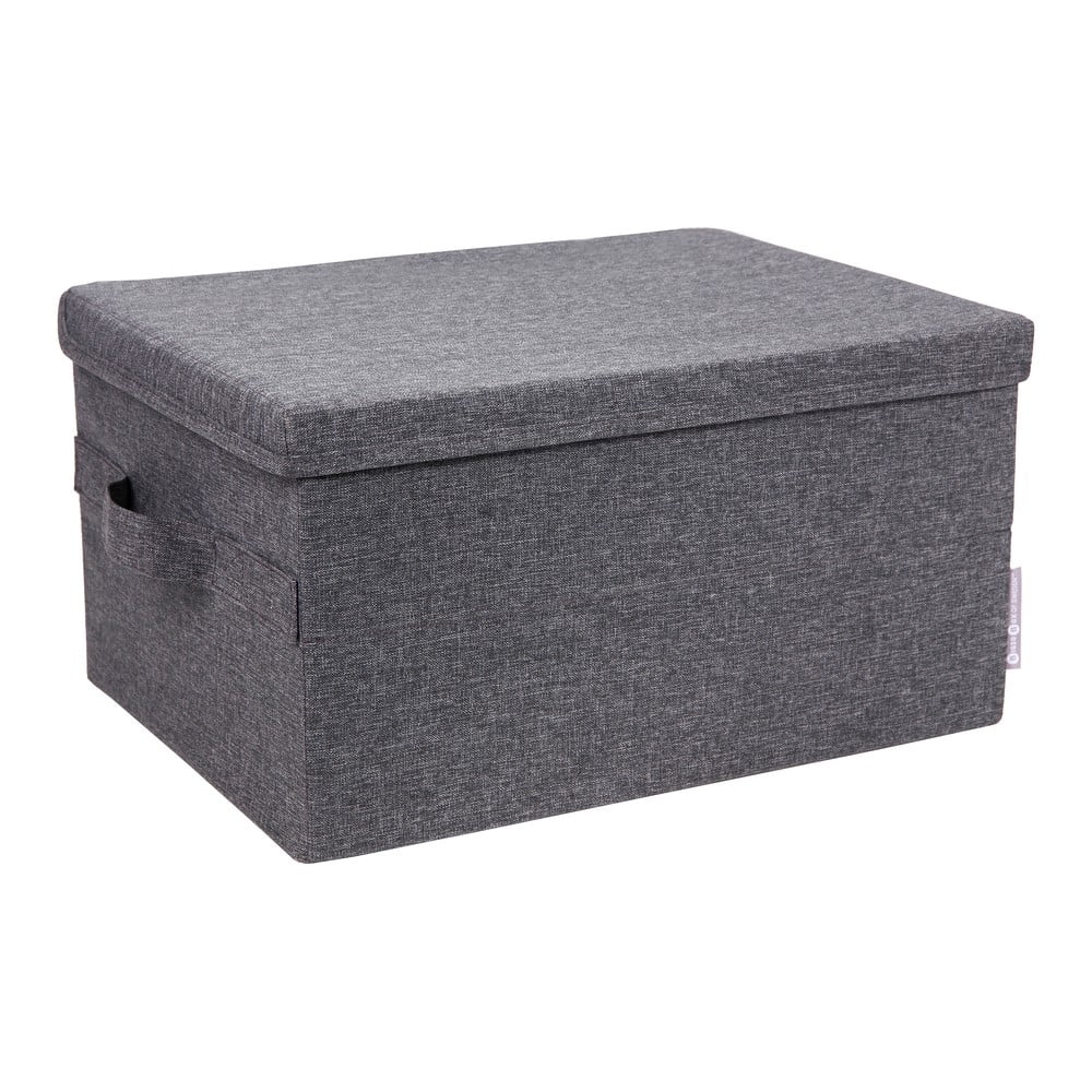 Sivý úložný box Bigso Box of Sweden Wanda 30 x 20 cm