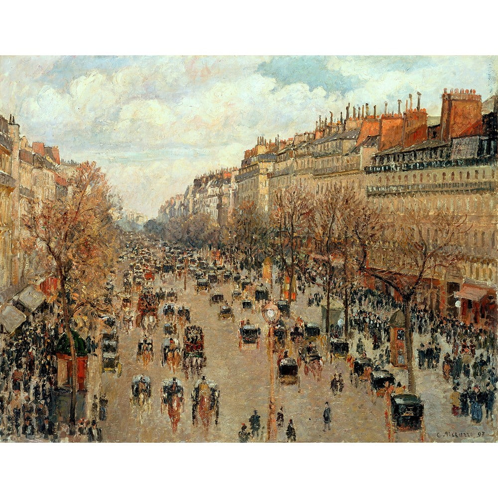 Reprodukcia obrazu Camille Pissarro - Boulevard Montmartre Eremitage 90 × 70 cm