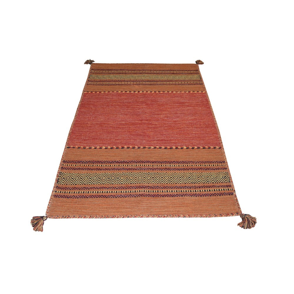 Oranžový bavlnený koberec Webtappeti Antique Kilim 120 x 180 cm