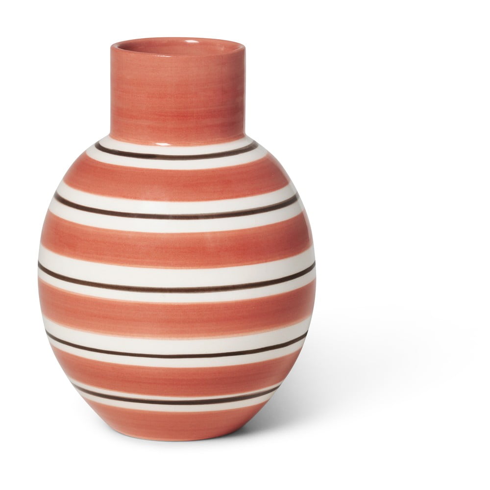 Ružovo-biela keramická váza Kähler Design Nuovo výška 145 cm