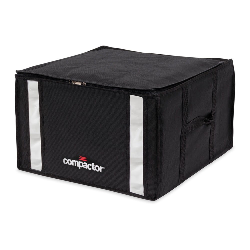 Čierny úložný box na oblečenie Compactor XXL Black Edition 3D Medium 125 l