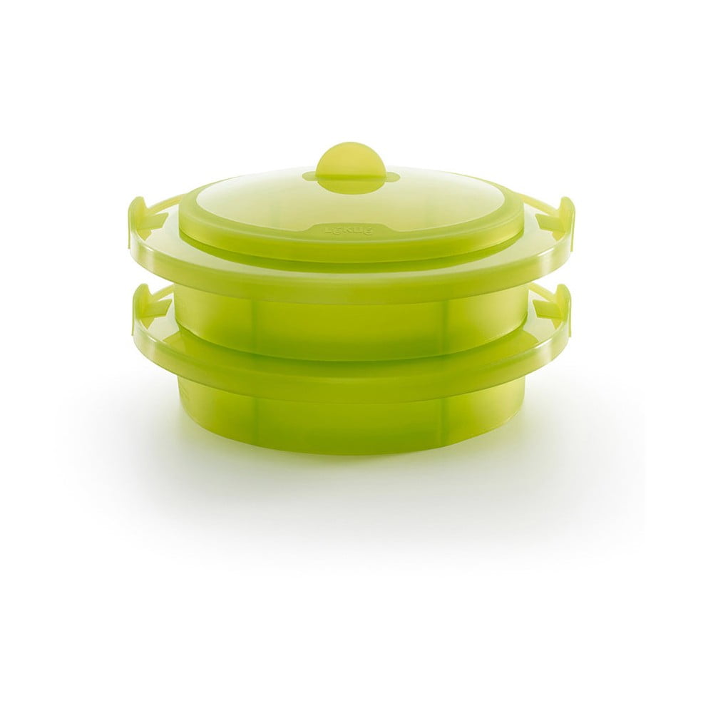 Zelená silikónová nádoba na pečenie v páre Lékué Steamer ⌀ 22 cm
