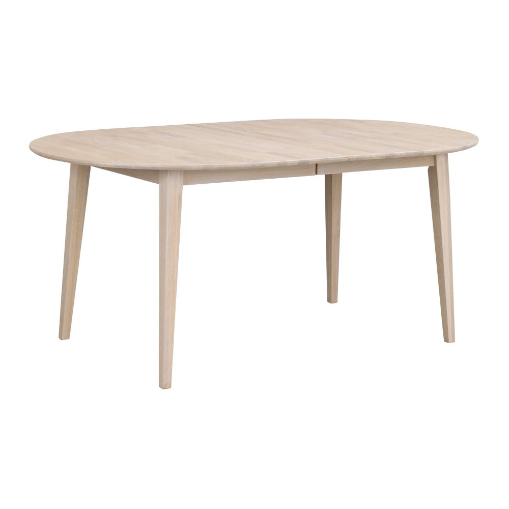Svetlý oválny dubový rozkladací jedálenský stôl Rowico Mimi 170 x 105 cm