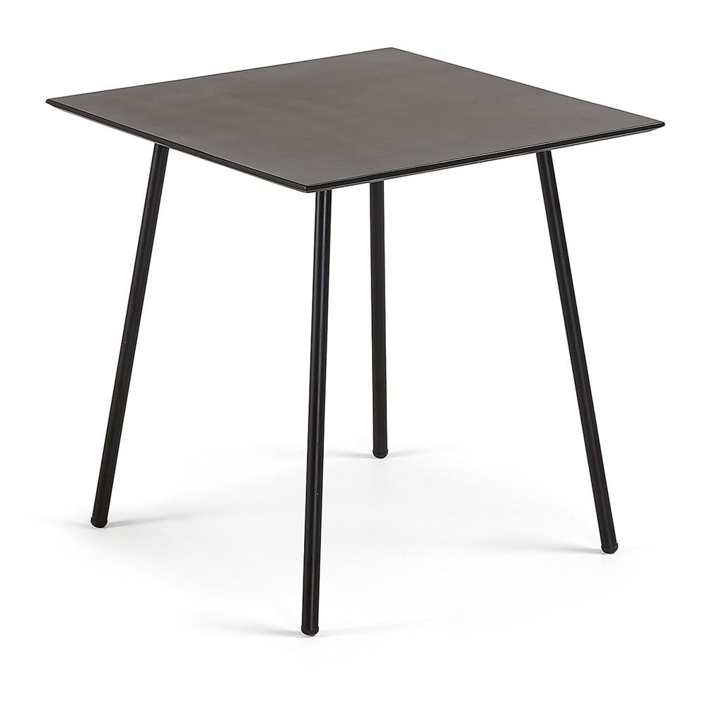 Čierny stôl Kave Home Ulrich 75 x 75 cm