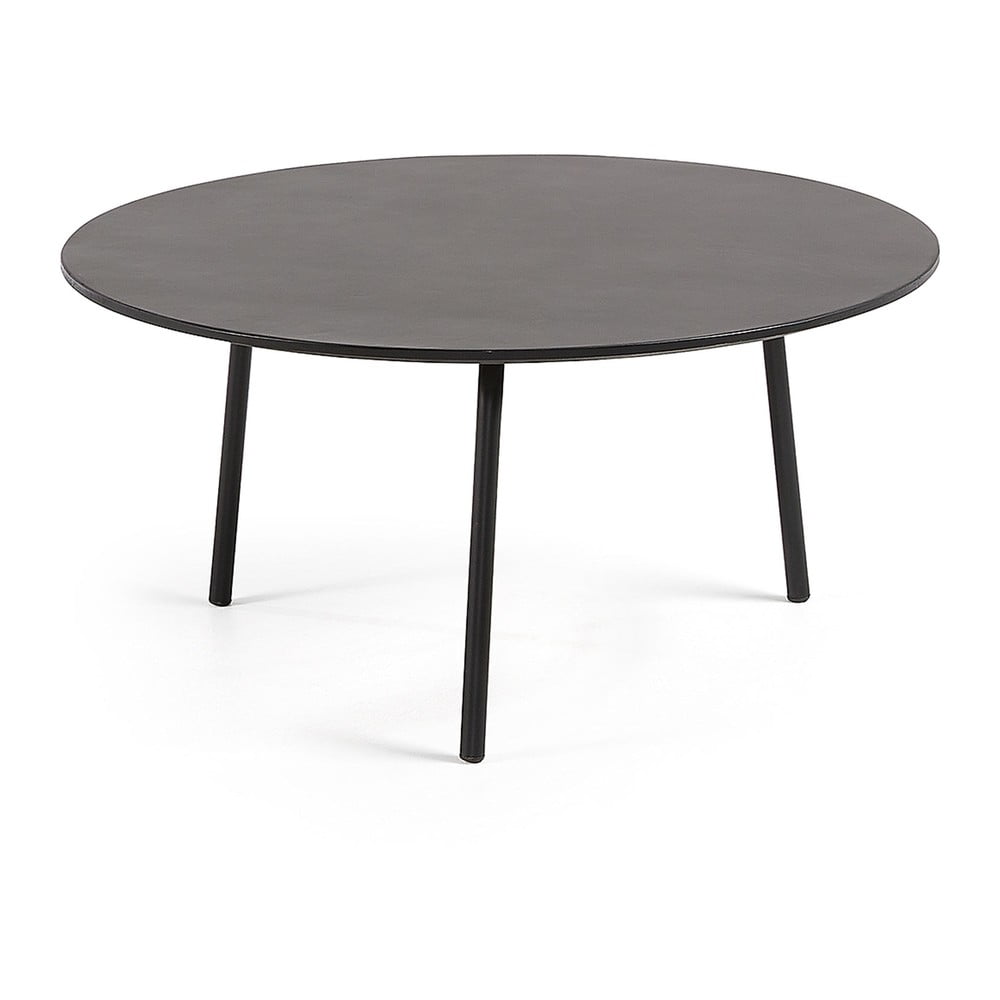 Čierny konferenčný stôl Kave Home Ulrich ⌀ 70 cm