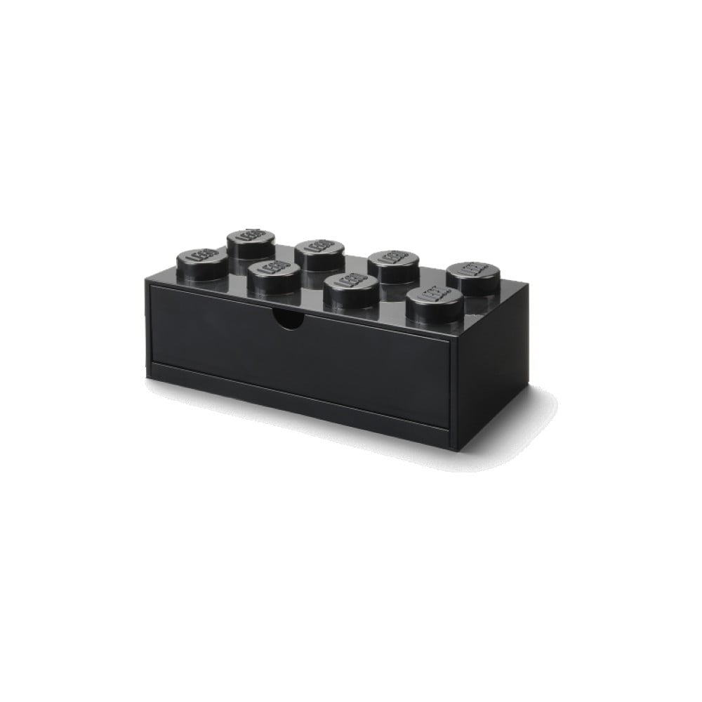 Čierny stolový box so zásuvkou LEGO® Brick 316 x 113 cm