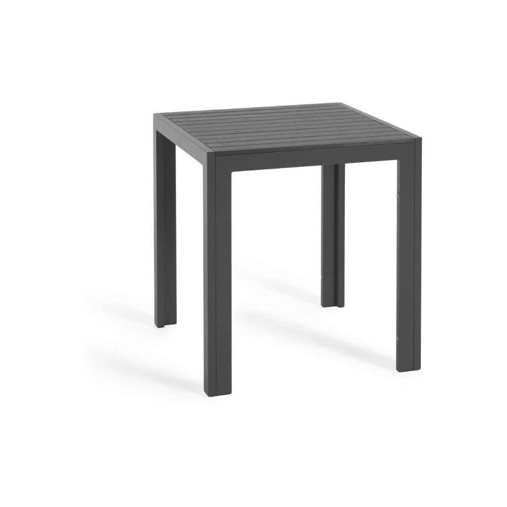 Sivý hliníkový vonkajší stôl Kave Home Sirley 70 x 70 cm