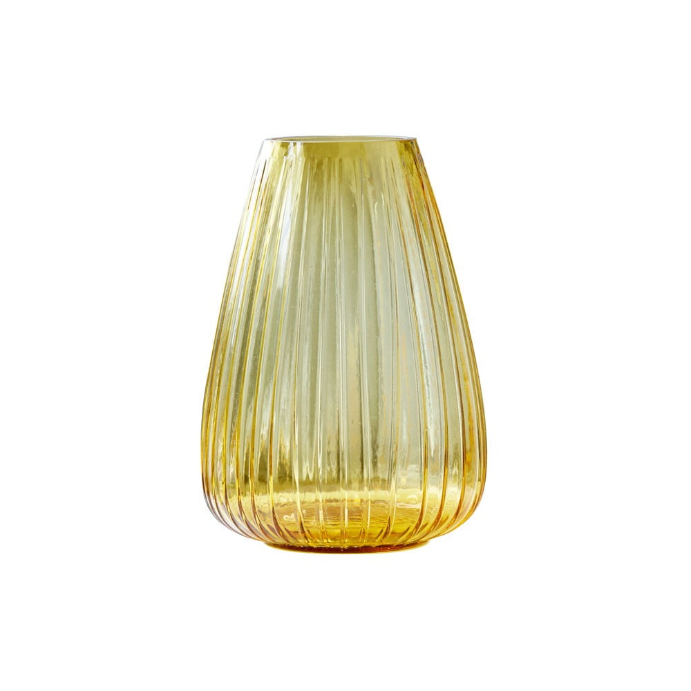 Žltá sklenená váza Bitz Kusintha výška 22 cm