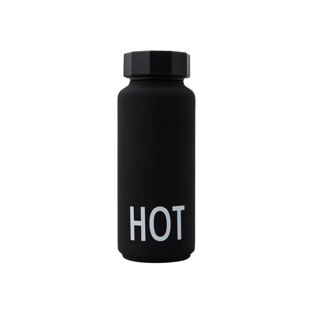 Čierna termofľaša Design Letters Hot 500 ml